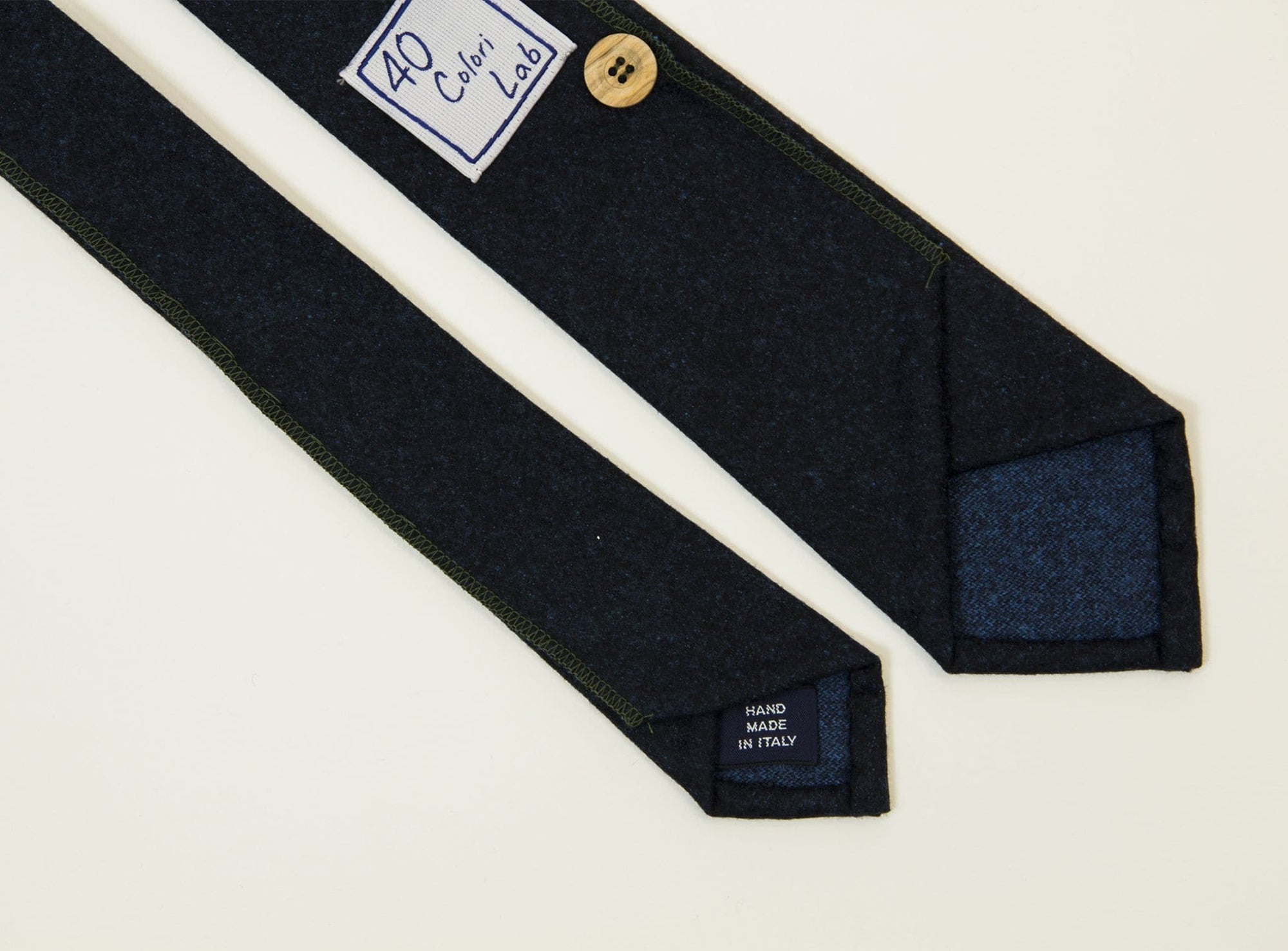 Navy Solid Wool Tie | 40 Colori