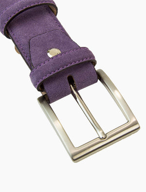 Purple Trento Solid Suede Belt | 40 Colori