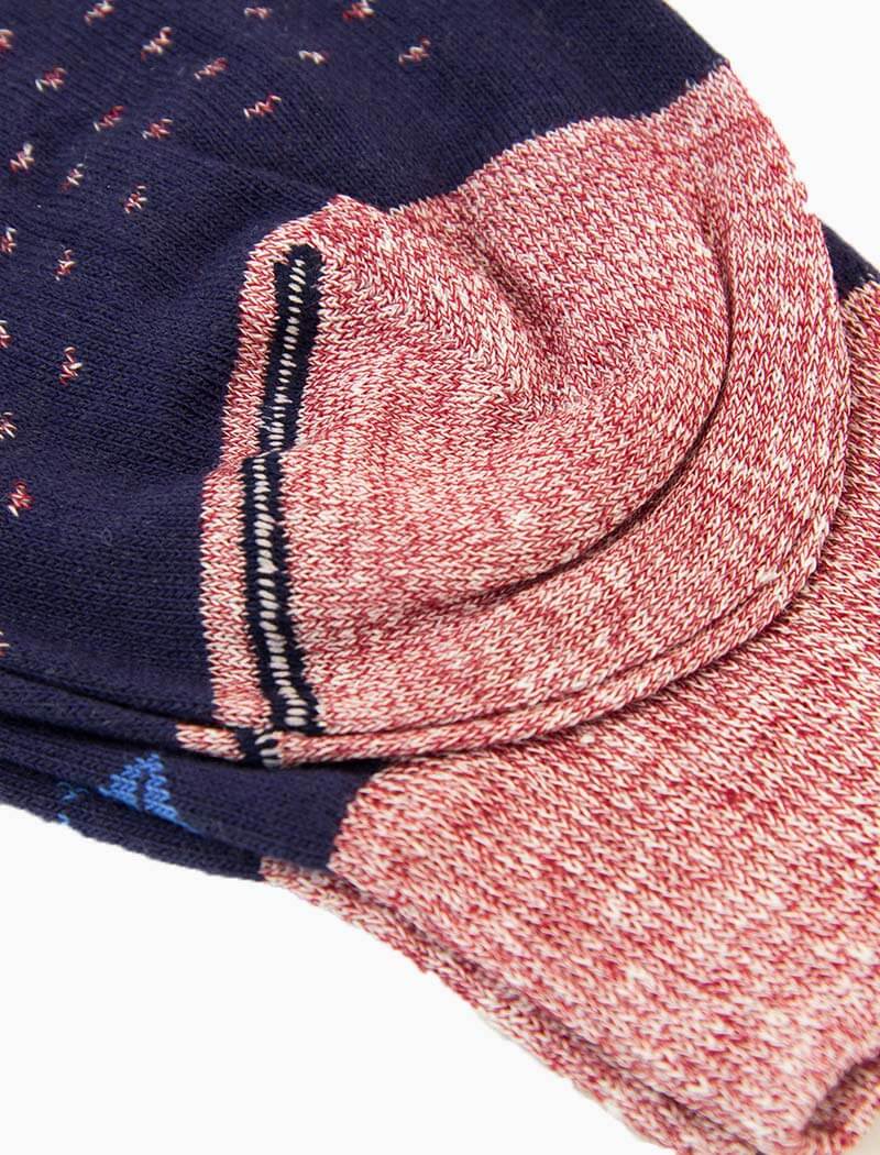 Blue Fair Isle Linen & Organic Cotton Socks | 40 Colori