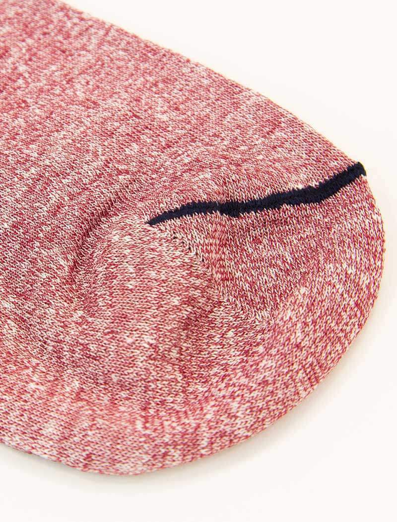 Red Melange Short Linen & Organic Cotton Socks | 40 Colori