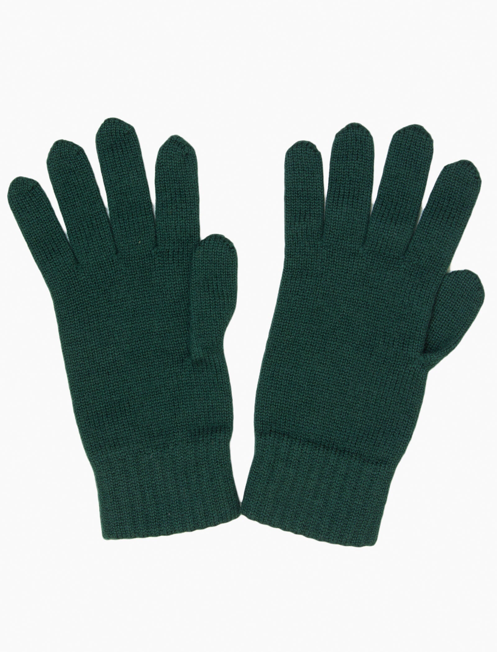 Forest Green Solid Wool Gloves | 40 Colori
