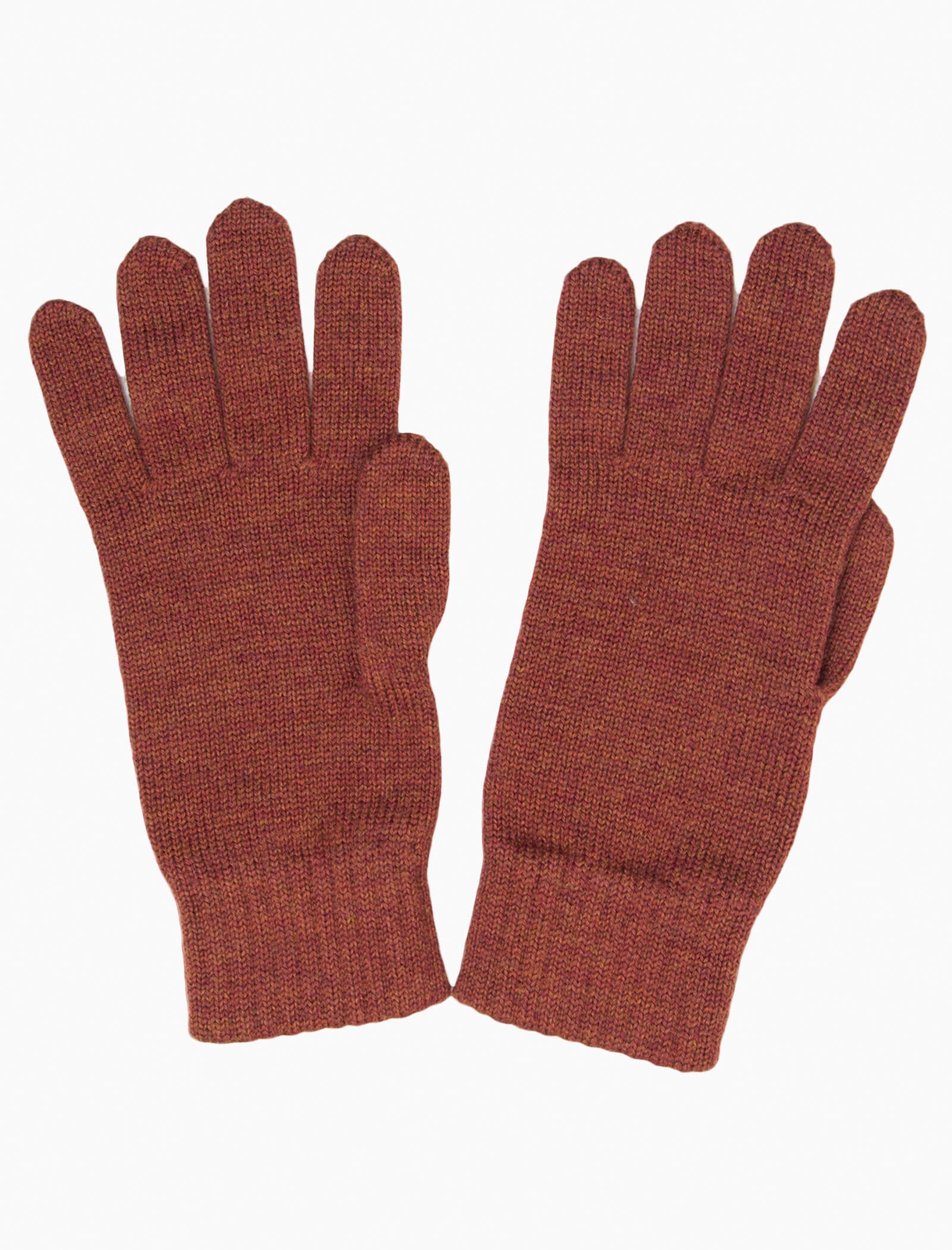 Rust Solid Wool Gloves
