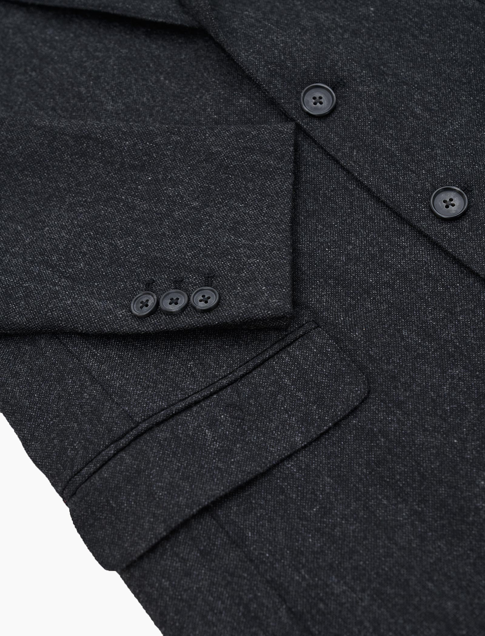 Charcoal Plain Weave Lambswool Blazer | 40 Colori