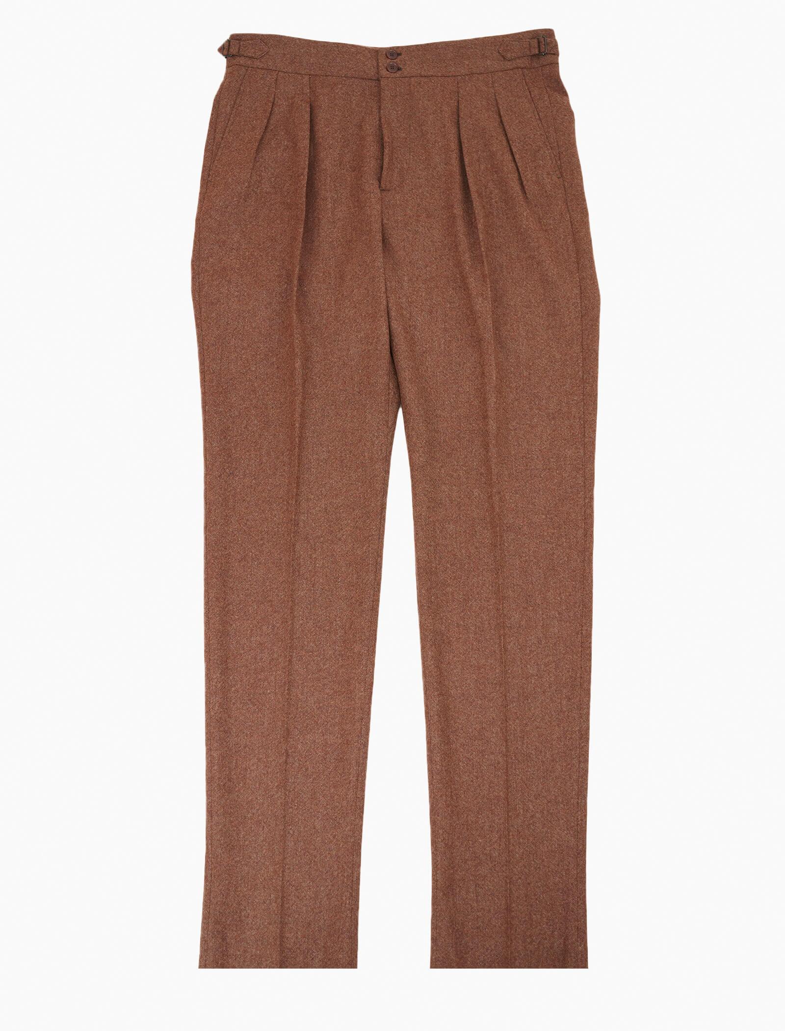 Rouge Plain Weave Lambswool High Waisted Trousers | 40 Colori