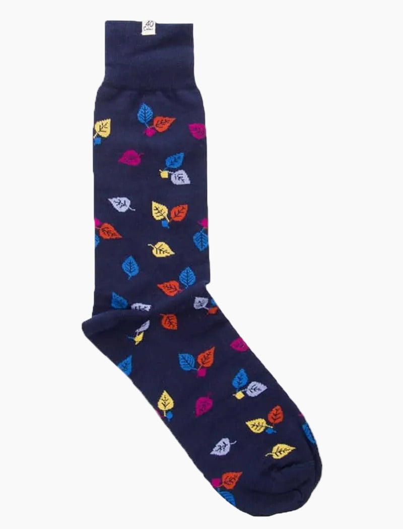 Navy Birch Organic Cotton Socks | 40 Colori