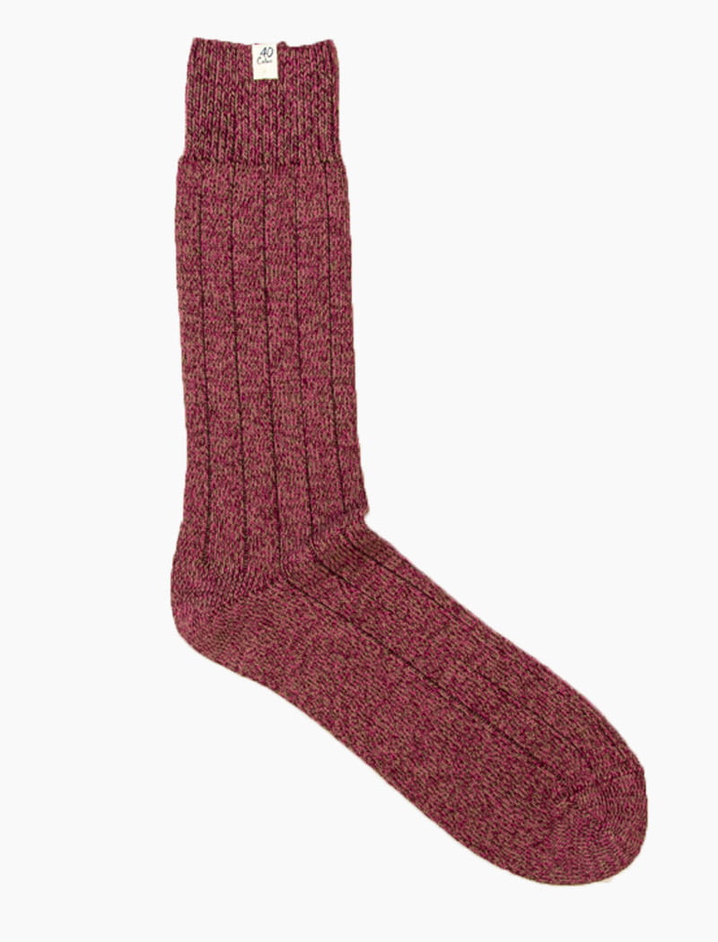 Pink Thick Organic Cotton Socks | 40 Colori