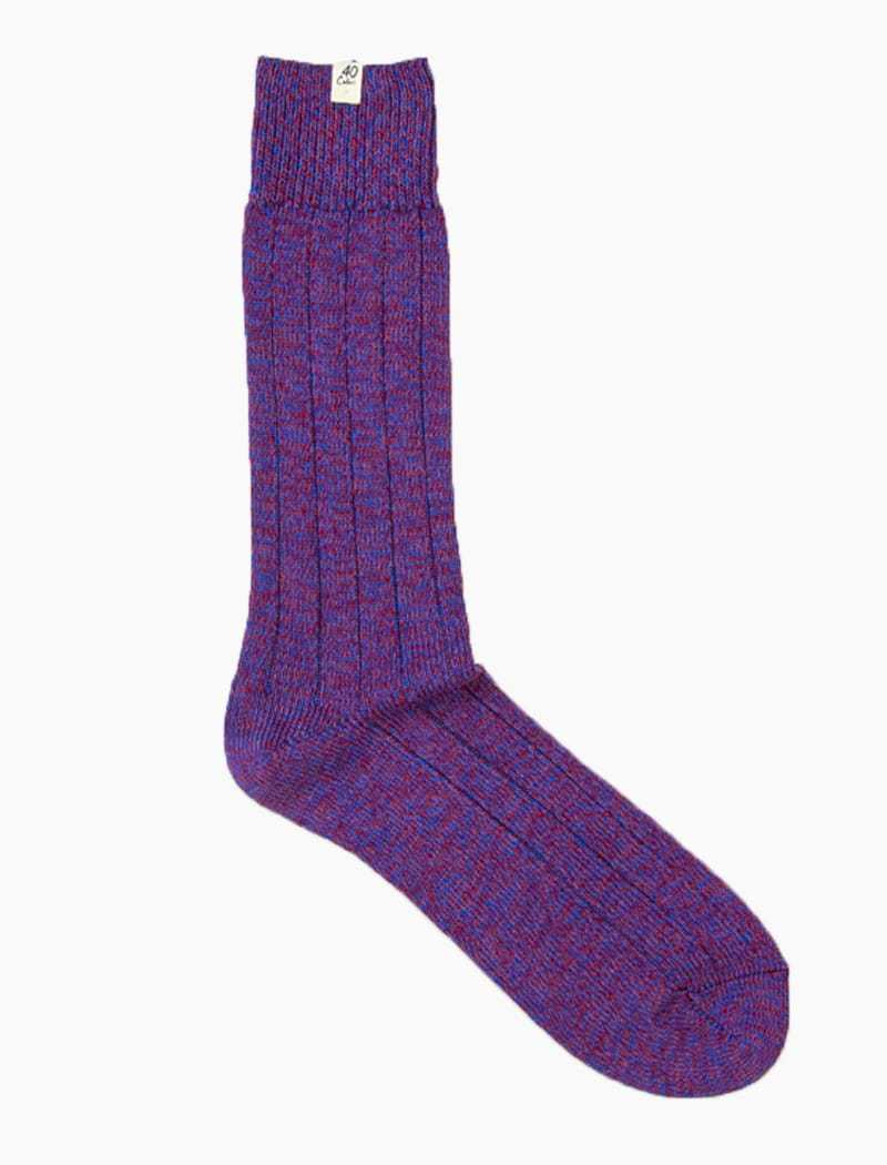 Magenta Thick Melange Organic Cotton Socks | 40 Colori