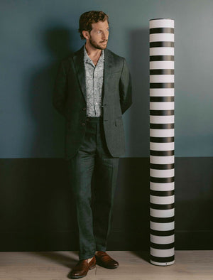 Dark Green Linen Blazer | 40 Colori