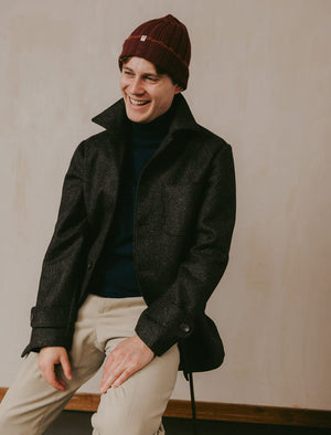Brown Grey Donegal Wool Overcoat | 40 Colori