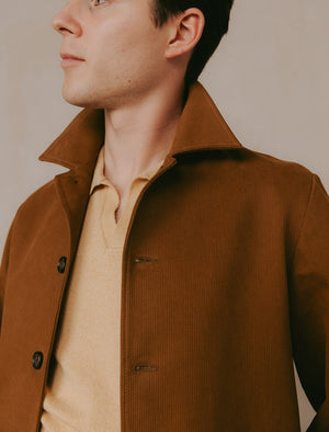 Caramel Brown Bedford Corduroy Blouson