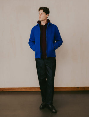Royal Blue Casentino Wool Blouson | 40 Colori