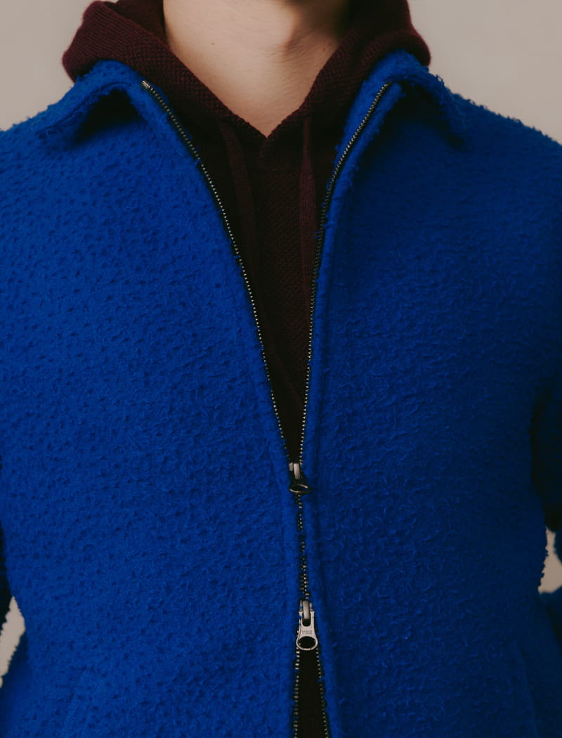 Royal Blue Casentino Wool Blouson | 40 Colori