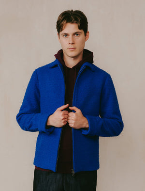 Royal Blue Casentino Wool Blouson | 40 Colori