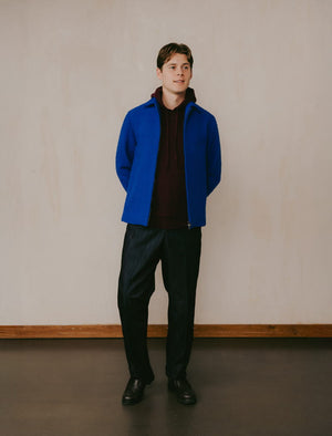 Royal Blue Casentino Wool Blouson | 40 Colori