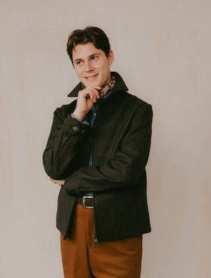 Green Donegal Wool Blouson | 40 Colori