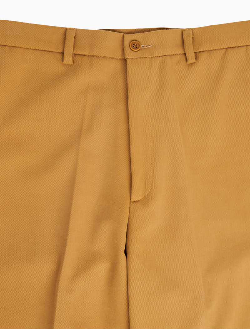 Ocher Yellow Cotton & Cashmere Baker Trouser