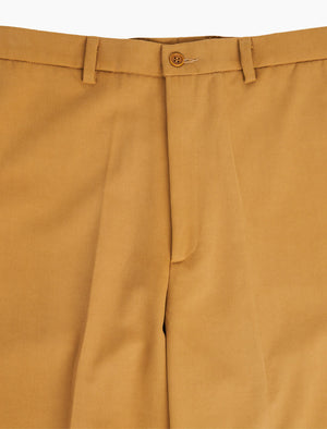 Ocher Yellow Cotton & Cashmere Baker Trouser