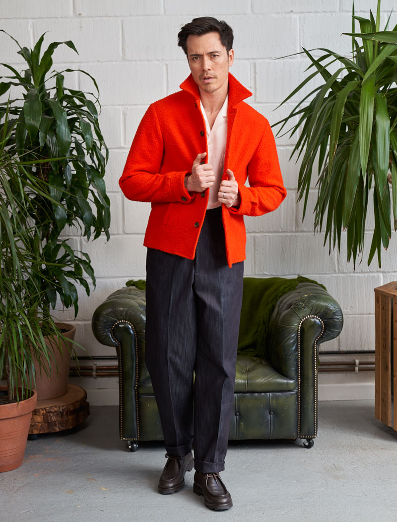 Denim Blue Cotton Baker Trouser