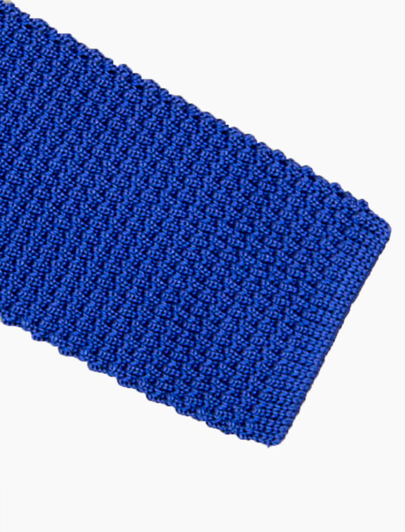 Royal Blue Solid Silk Knitted Tie | 40 Colori
