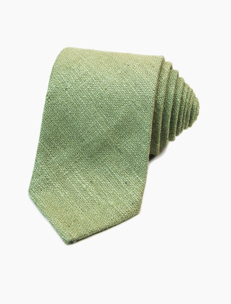 Mint Green Raw Silk Tie | 40 Colori