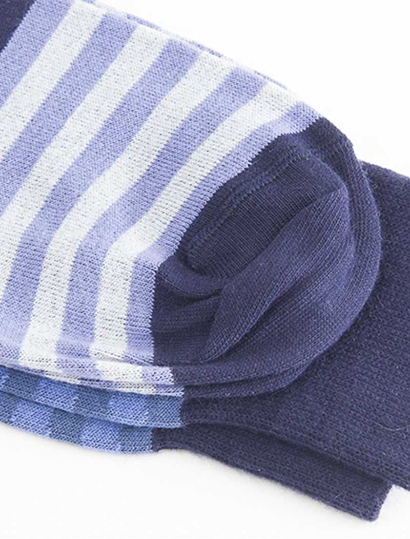 Blue Gradient Striped Organic Cotton Socks | 40 Colori