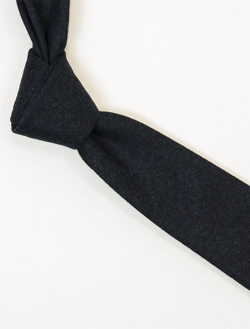 Navy Solid Wool Tie | 40 Colori