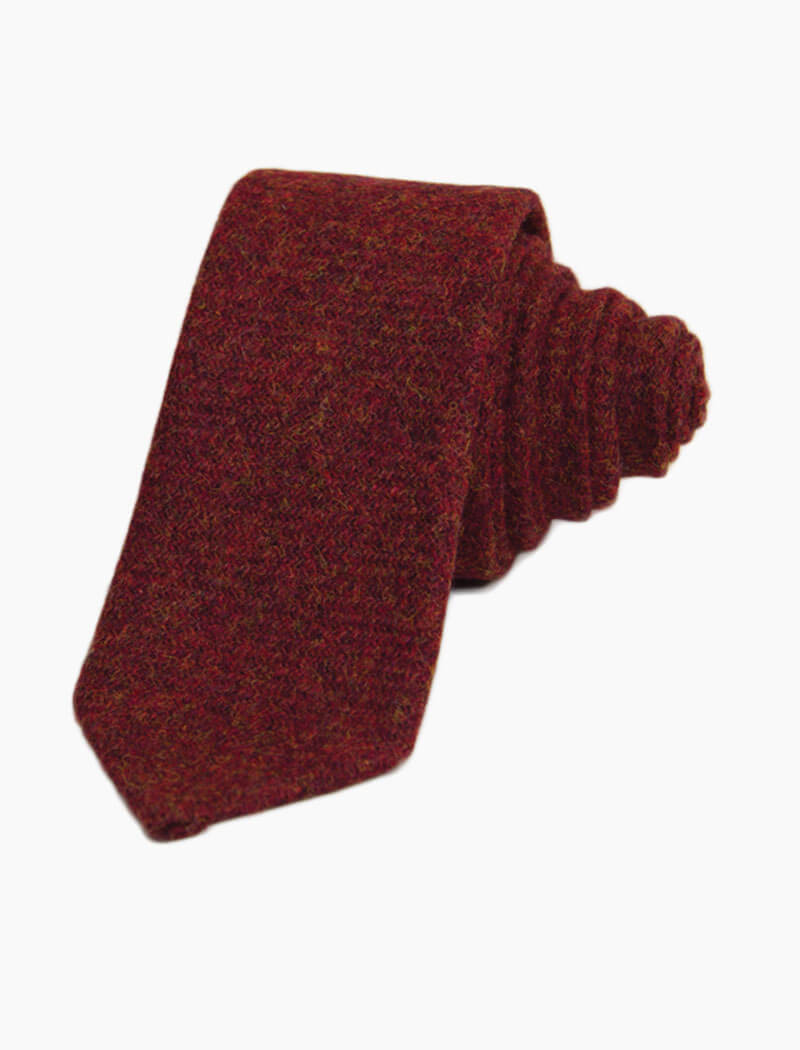 Red Solid Wool Tie | 40 Colori