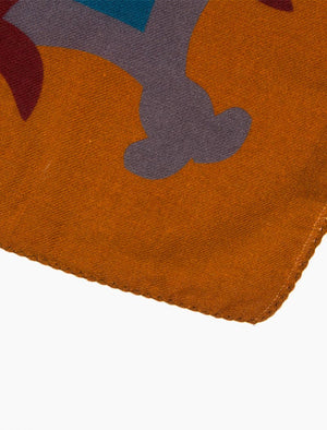 Rust Sicilian Ceramic Wool & Silk Bandana | 40 Colori