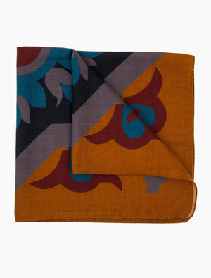 Rust Sicilian Ceramic Wool & Silk Bandana | 40 Colori