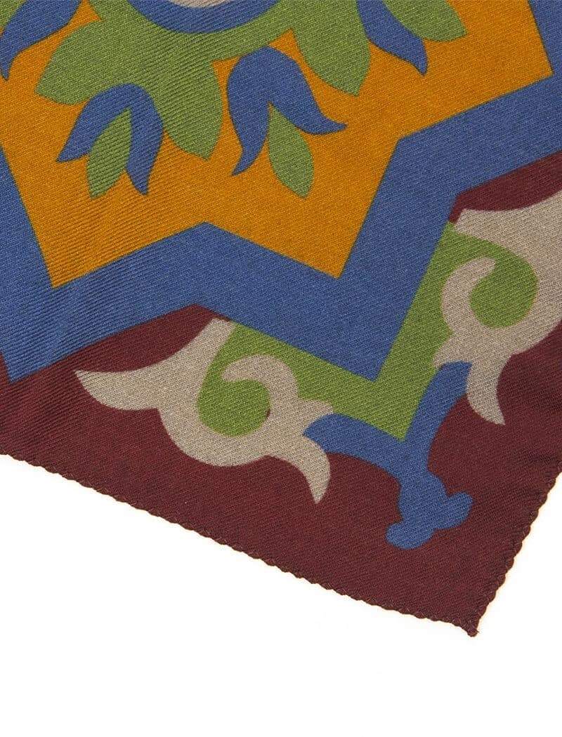 Burgundy Sicilian Ceramic Wool & Silk Bandana | 40 Colori