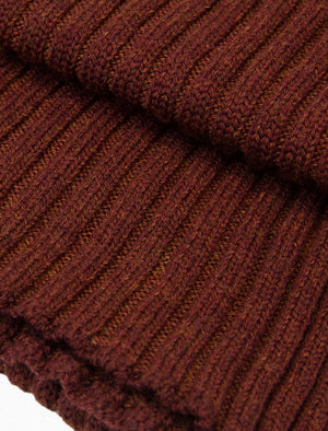 Brick Ribbed Wool Scarf | 40 Colori