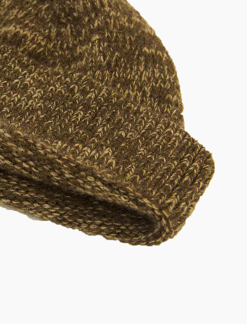 Brown Melange Wool & Cashmere Fisherman Beanie | 40 Colori 