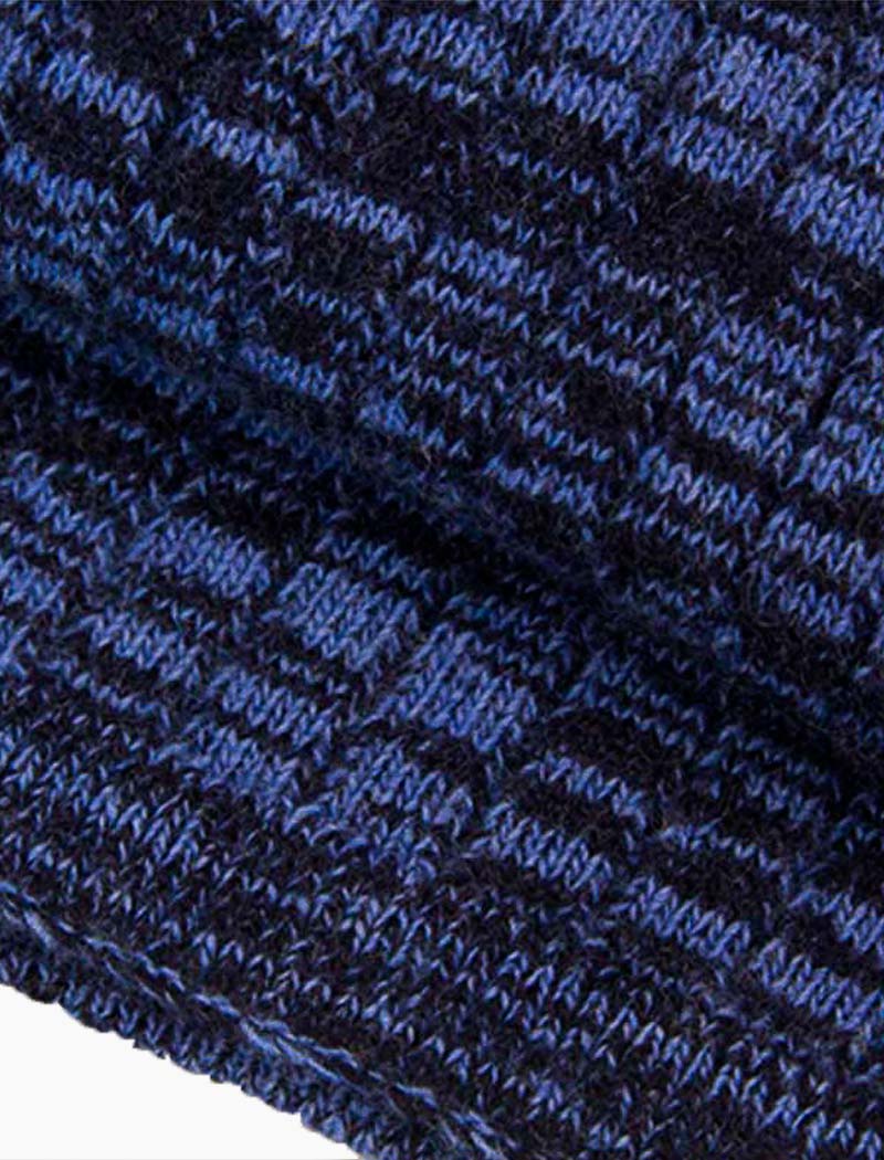Blue Melange Wool & Cashmere Scarf | 40 Colori