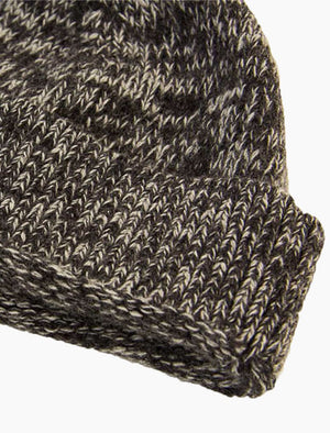 Charcoal Melange Wool & Cashmere Fisherman Beanie | 40 Colori 