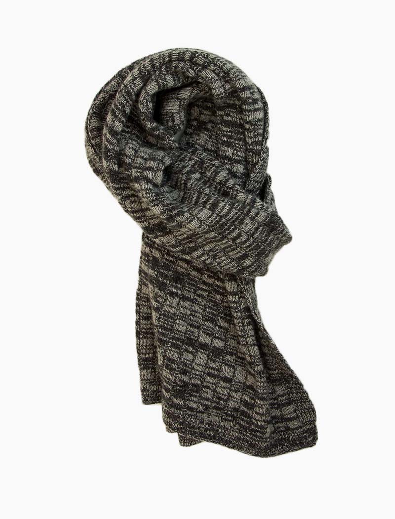 Charcoal Melange Wool & Cashmere Scarf | 40 Colori