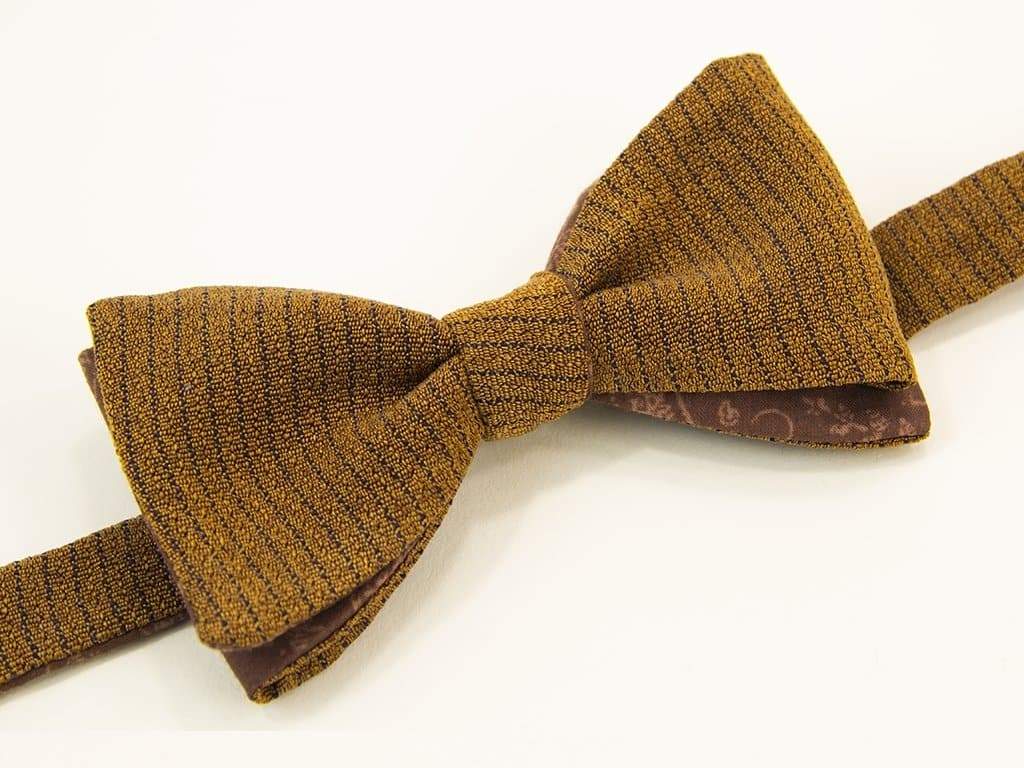 Melange Washed Silk Butterfly Bow Tie