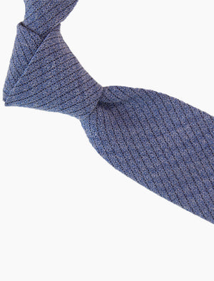 Blue Melange Washed Silk Tie | 40 Colori