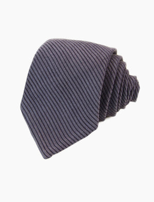 Blue Small Striped Washed Silk Tie | 40 Colori