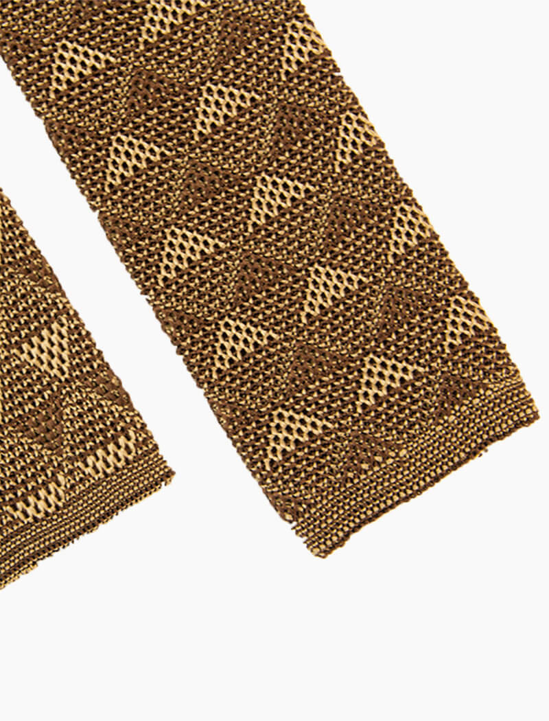 Brown Diamonds Silk Knitted Tie | 40 Colori 