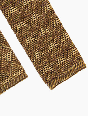 Brown Diamonds Silk Knitted Tie | 40 Colori 