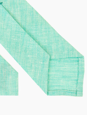 Aqua Solid Linen Tie | 40 Colori