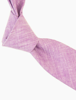 Purple Solid Linen Tie | 40 Colori