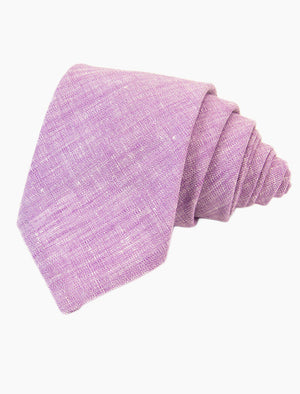 Purple Solid Linen Tie | 40 Colori