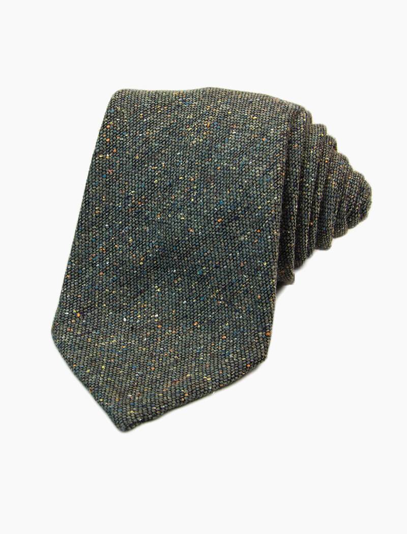 Olive Green Macao Wool & Silk Tie | 40 Colori