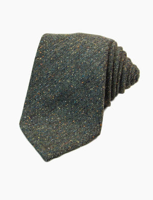 Olive Green Macao Wool & Silk Tie | 40 Colori