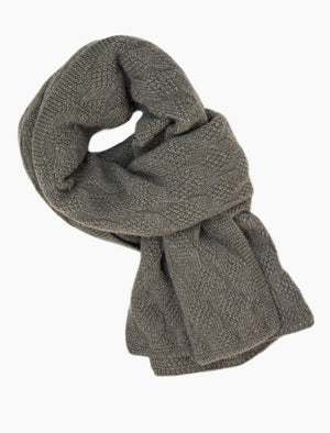 Taupe Rhombus Wool & Cashmere Scarf | 40 Colori