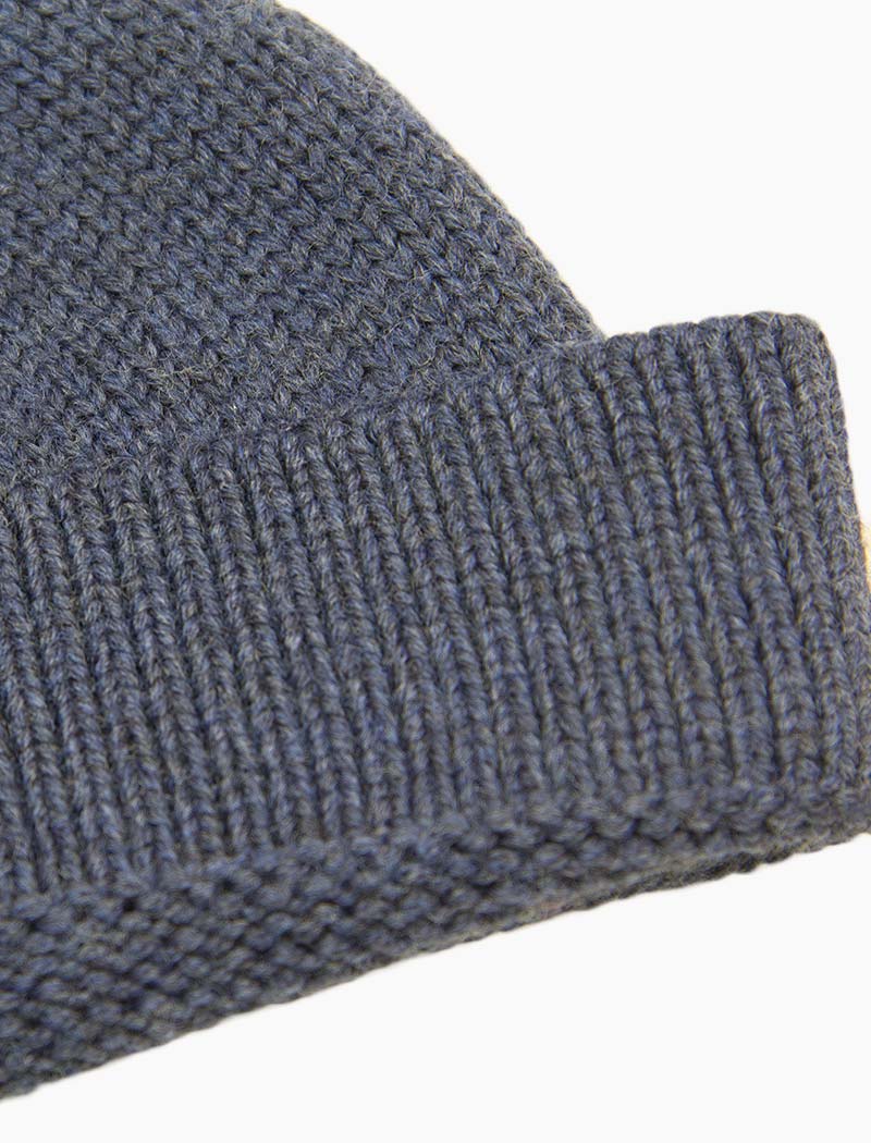 Navy Solid 100% Wool Fisherman Beanie | 40 Colori