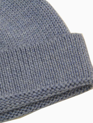 Light Blue Solid 100% Wool Fisherman Beanie - 40 Colori 