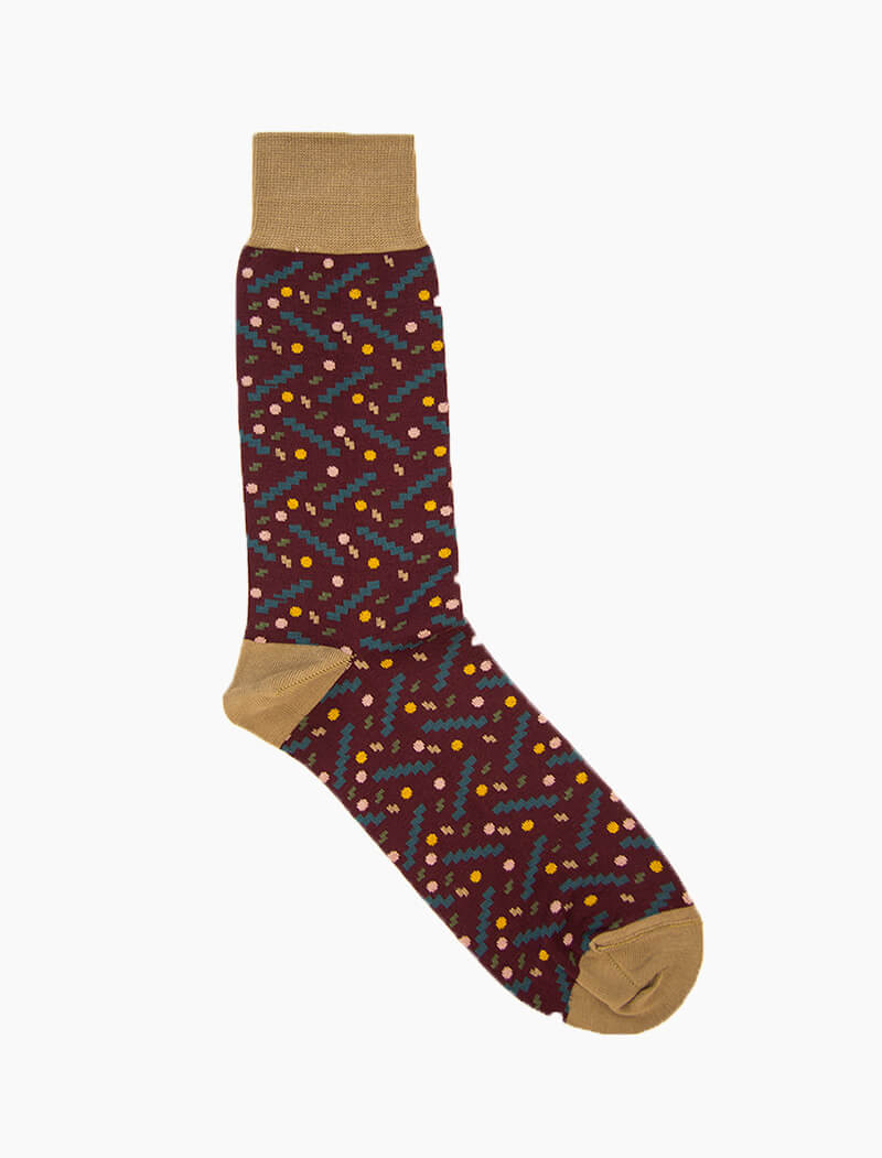 Burgundy Party Organic Cotton Socks | 40 Colori