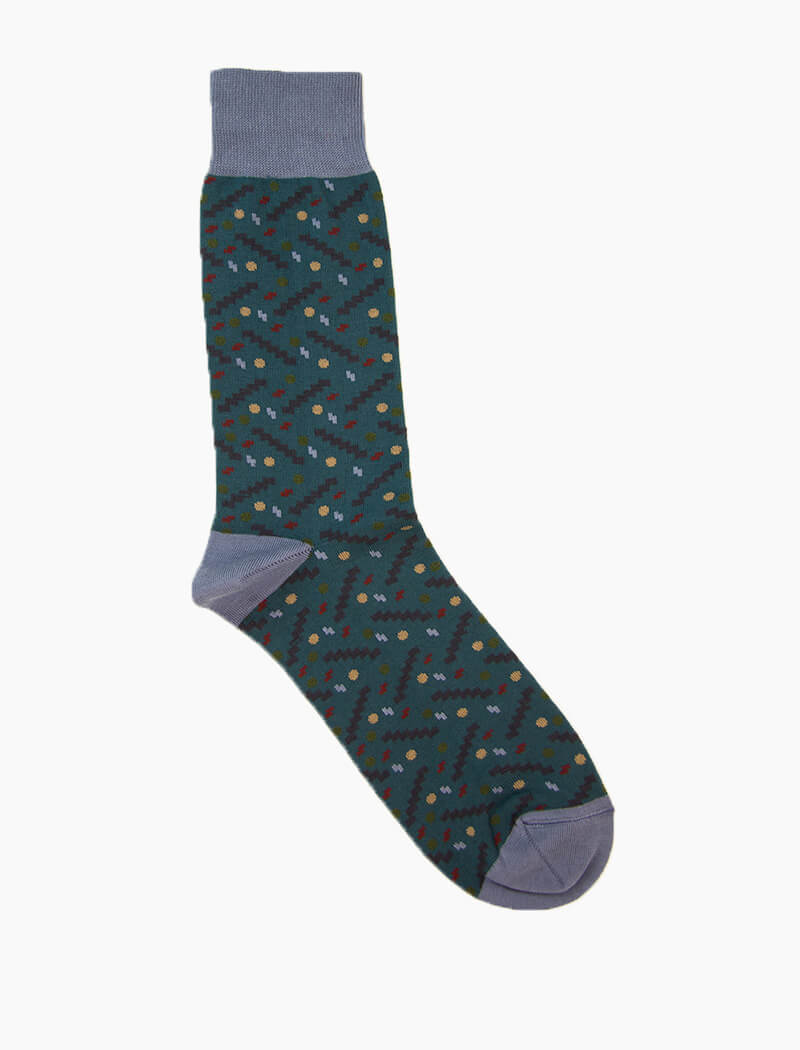 Petrol Blue Party Organic Cotton Socks | 40 Colori